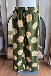Saloni Polka Dot  Cotton Pocket  Coords- Green