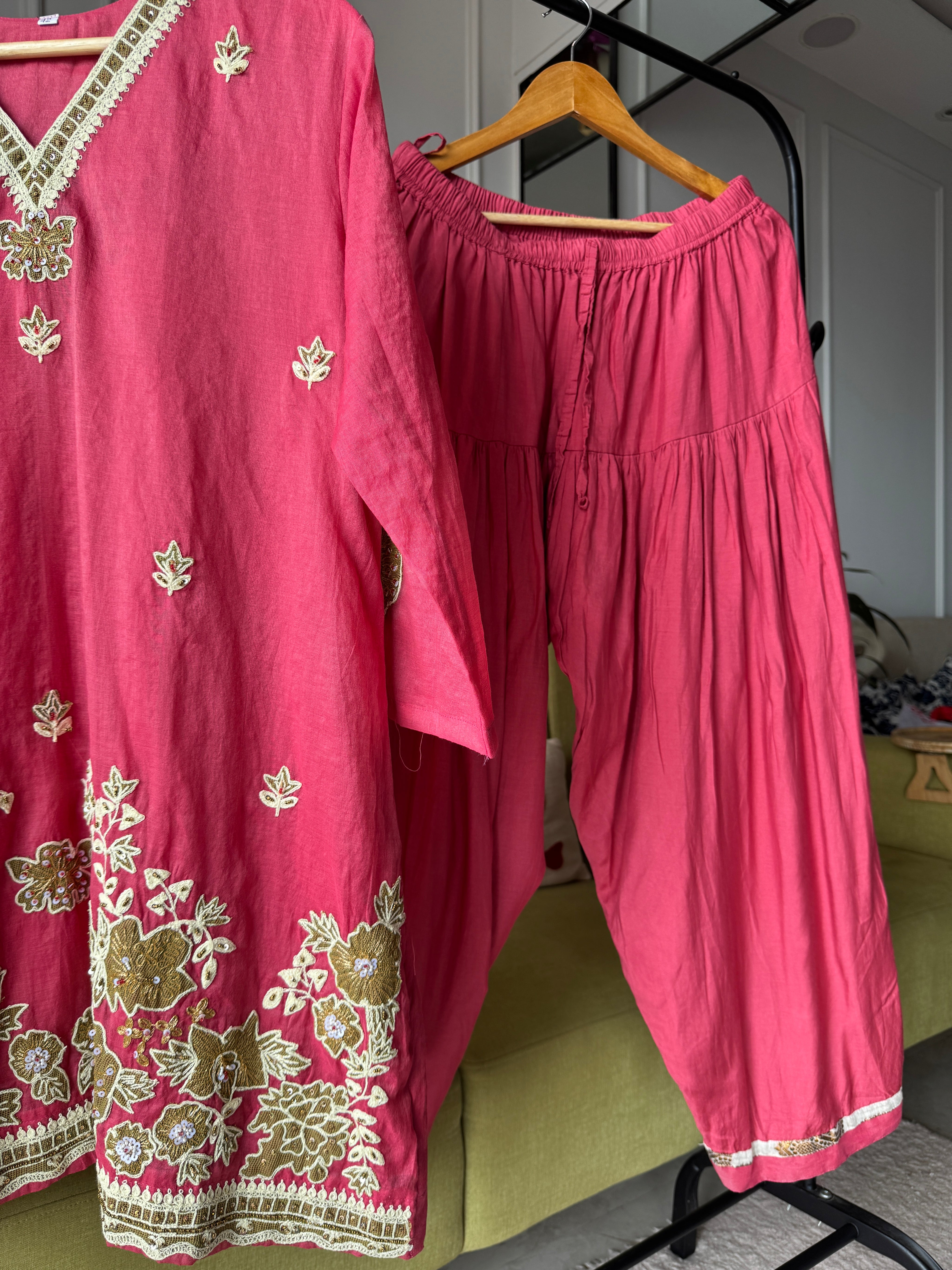 Swati Mul Chanderi Farshi Pants Dress