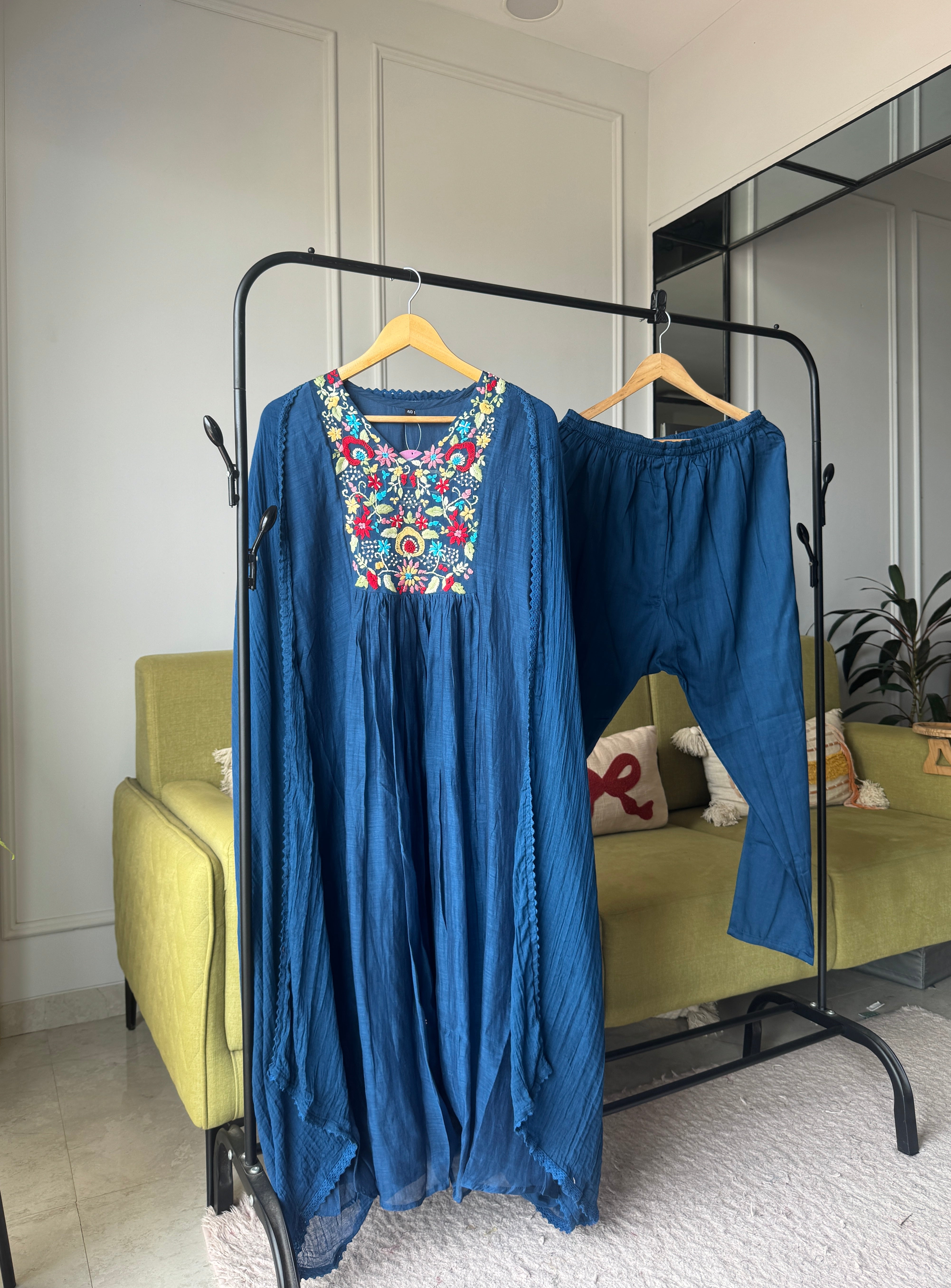 Aarohi Mul Chanderi Embroided Dress