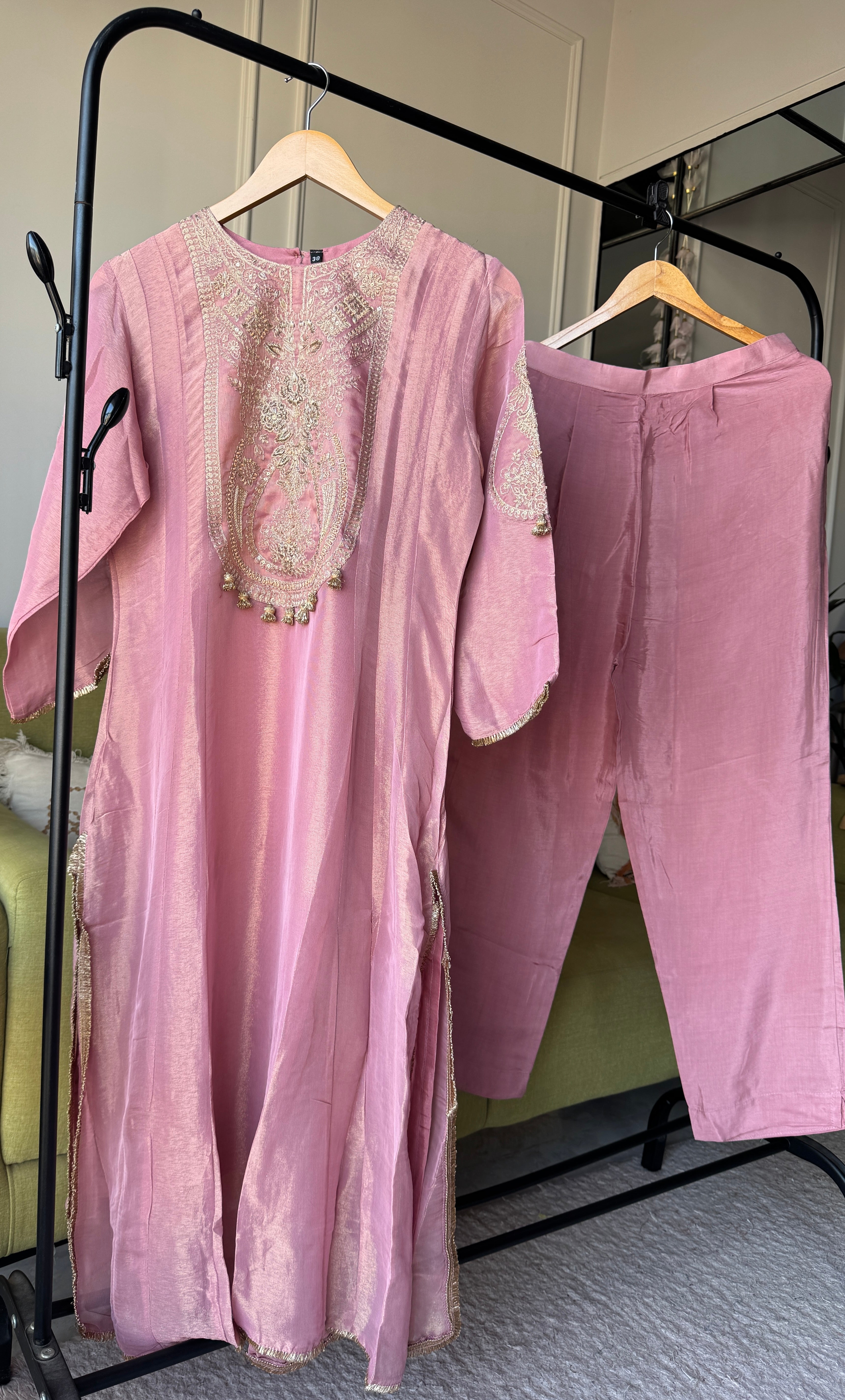 Prapti Tissue Zari Work Dress