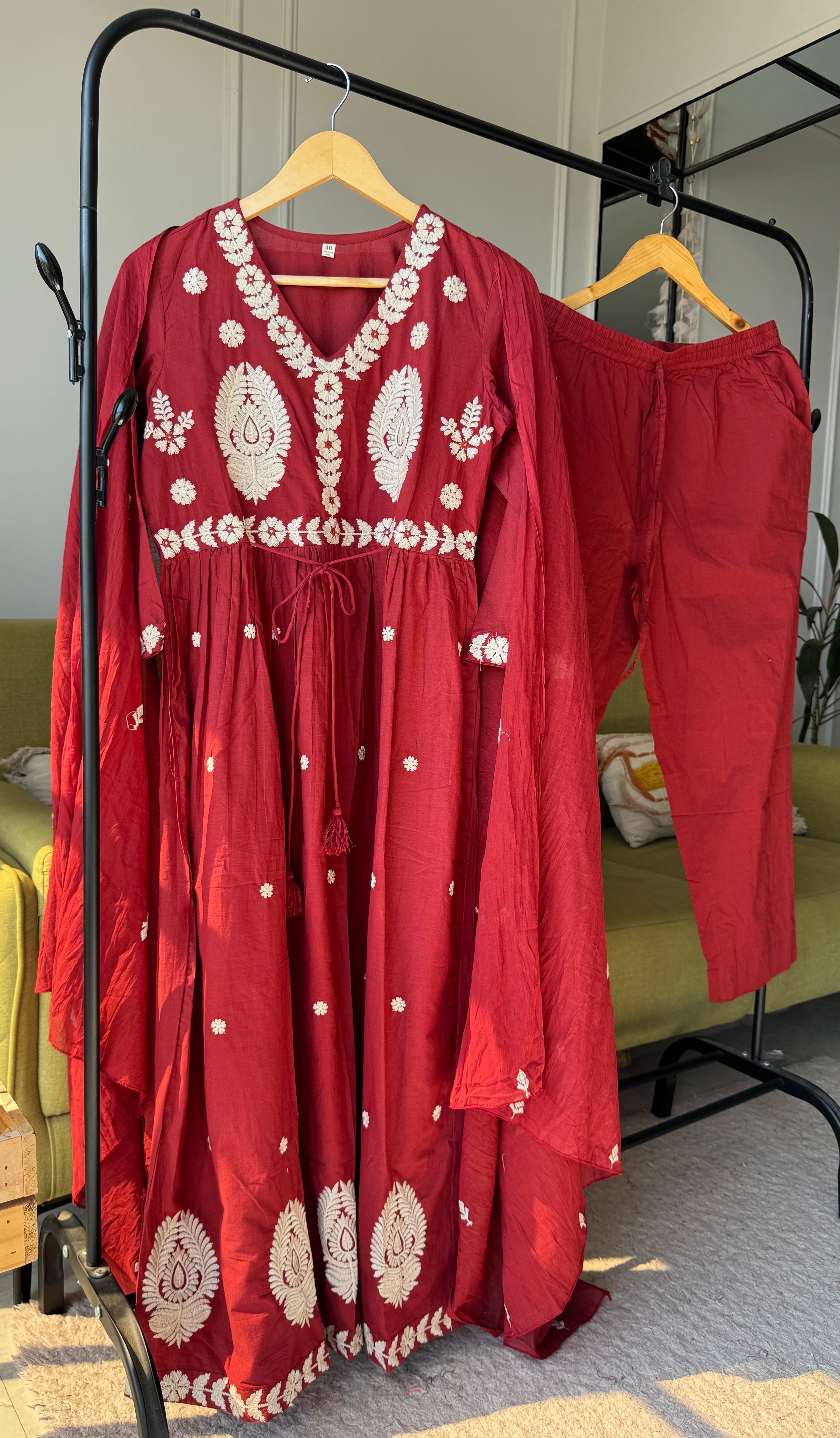 Sashi Embroided Cotton Dress