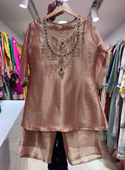 Shriya Handwork Coord Set -Pink