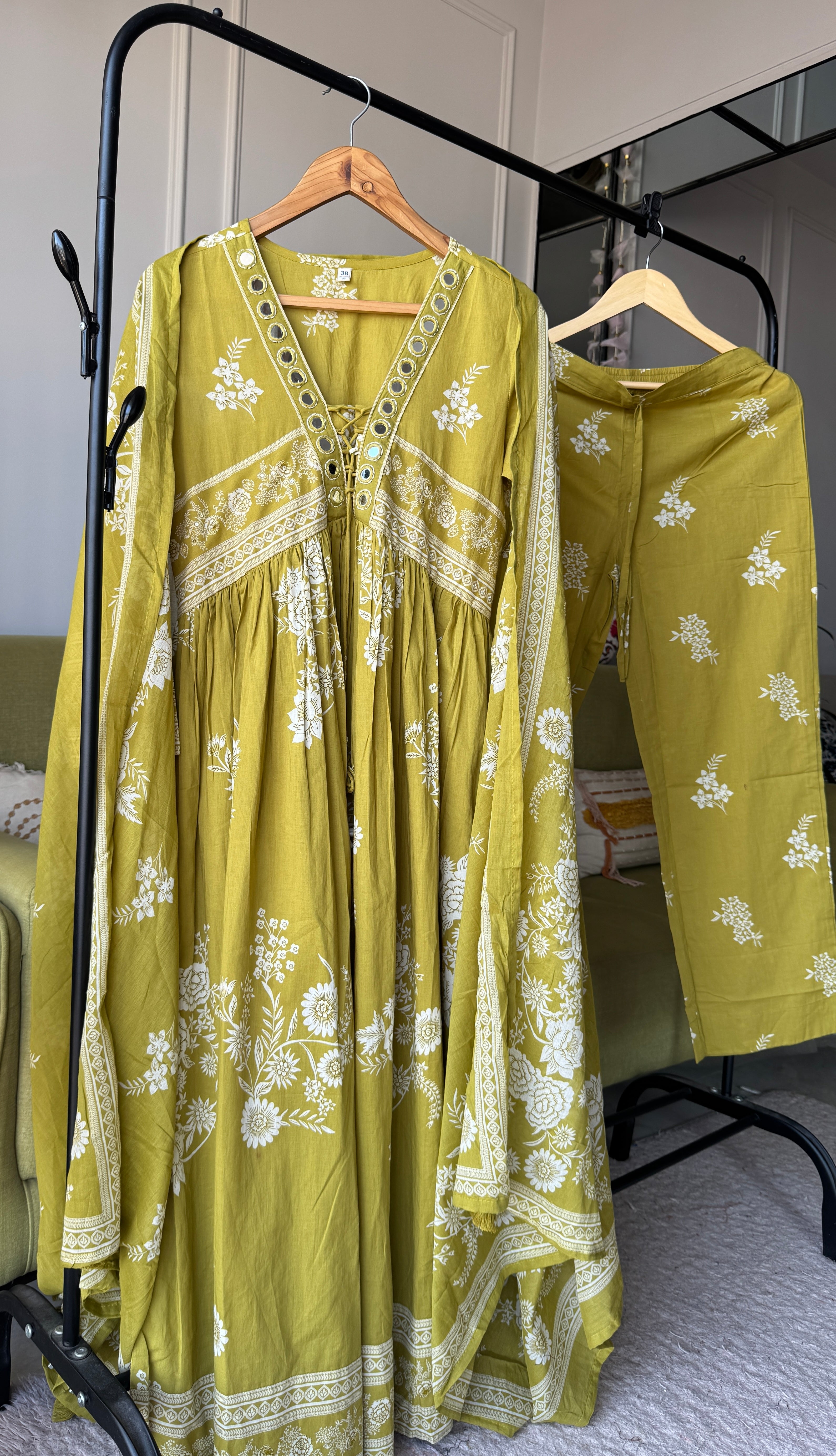 Ritika Mirror Work Anarkali Dress