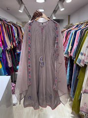 Shesha Anarkali dress- Silver