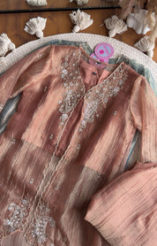 Shraddha  piece hand work Coords - Peach