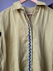 Cotton Embroidery Coord Set- Musturd