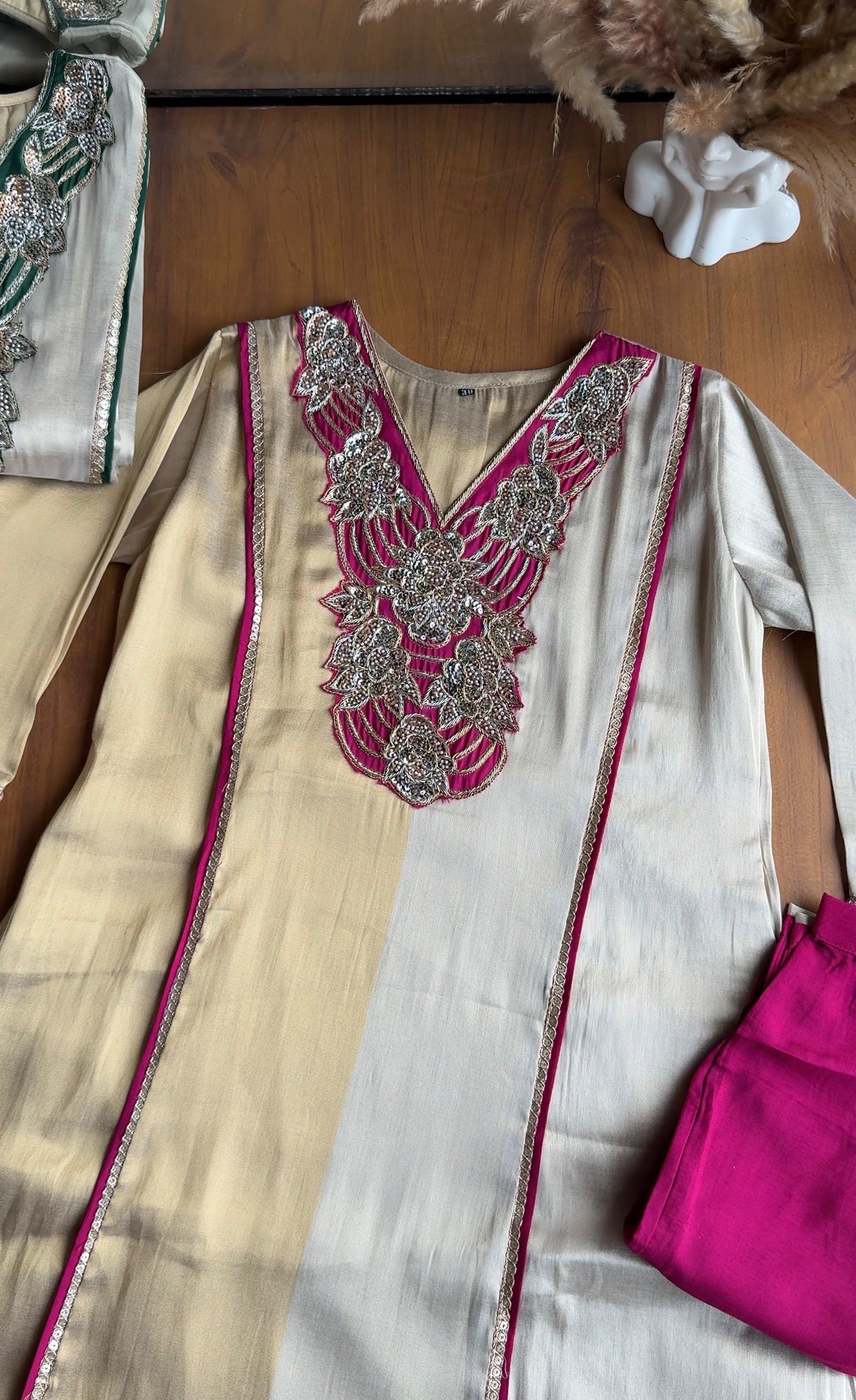 Moksha Handzardoshi Work Dress- Pink