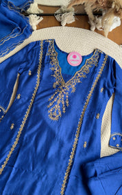 Tanya Handwork Anarkali Dress-Royal Blue 💙