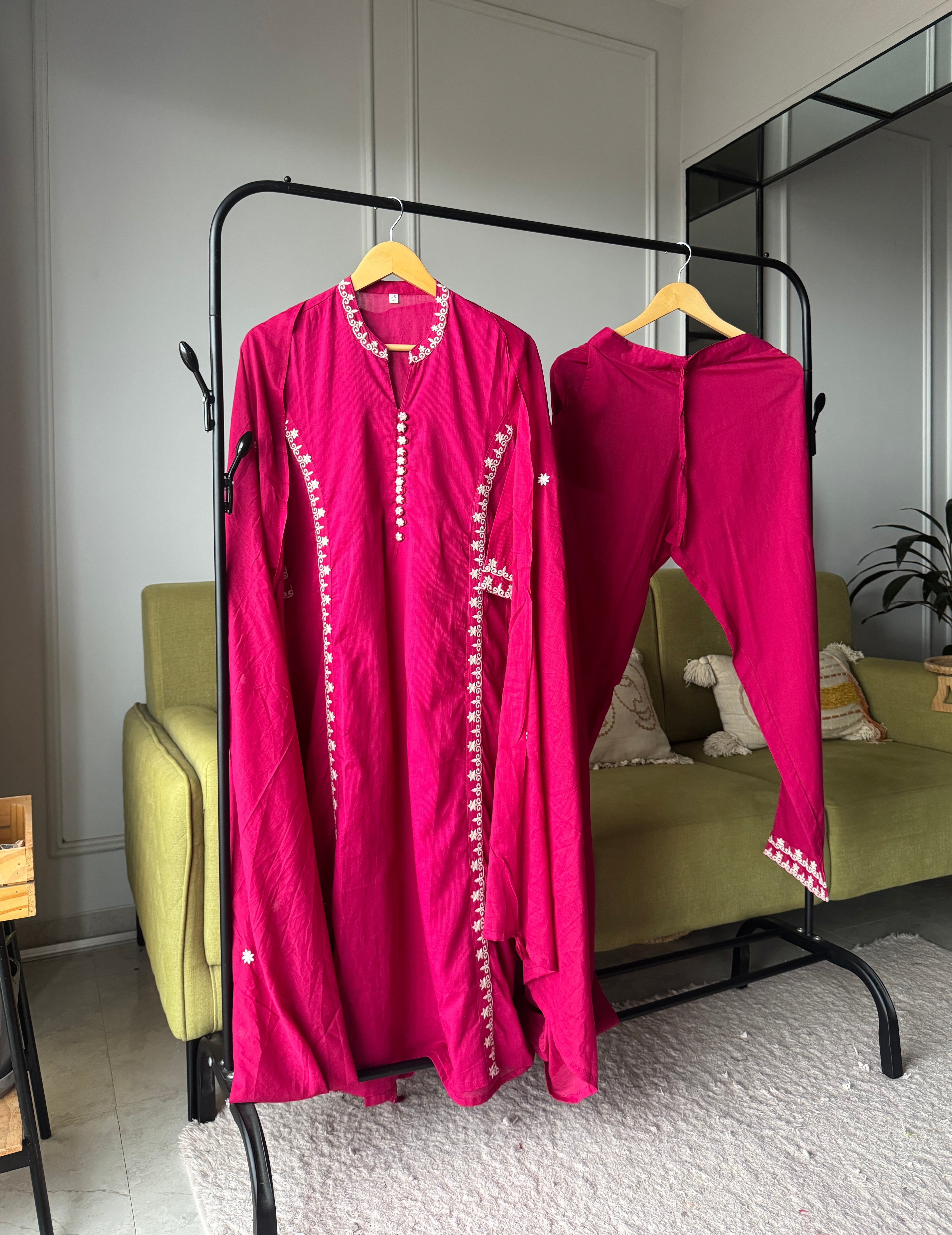 Smital Embroided Side Cut Dress