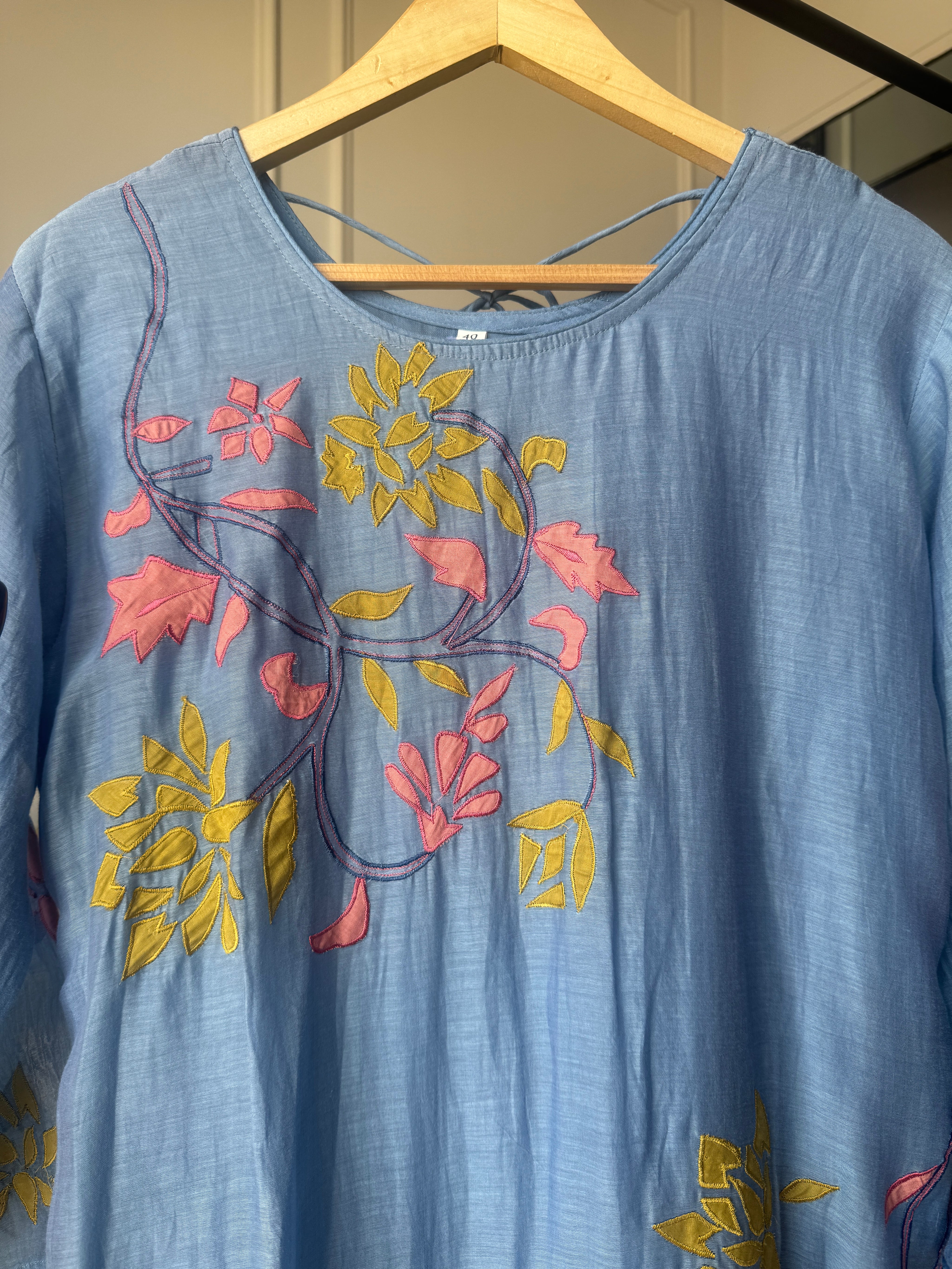 Meera mul chanderi aline dress