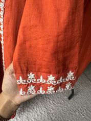 Smital Embroided Side Cut Dress