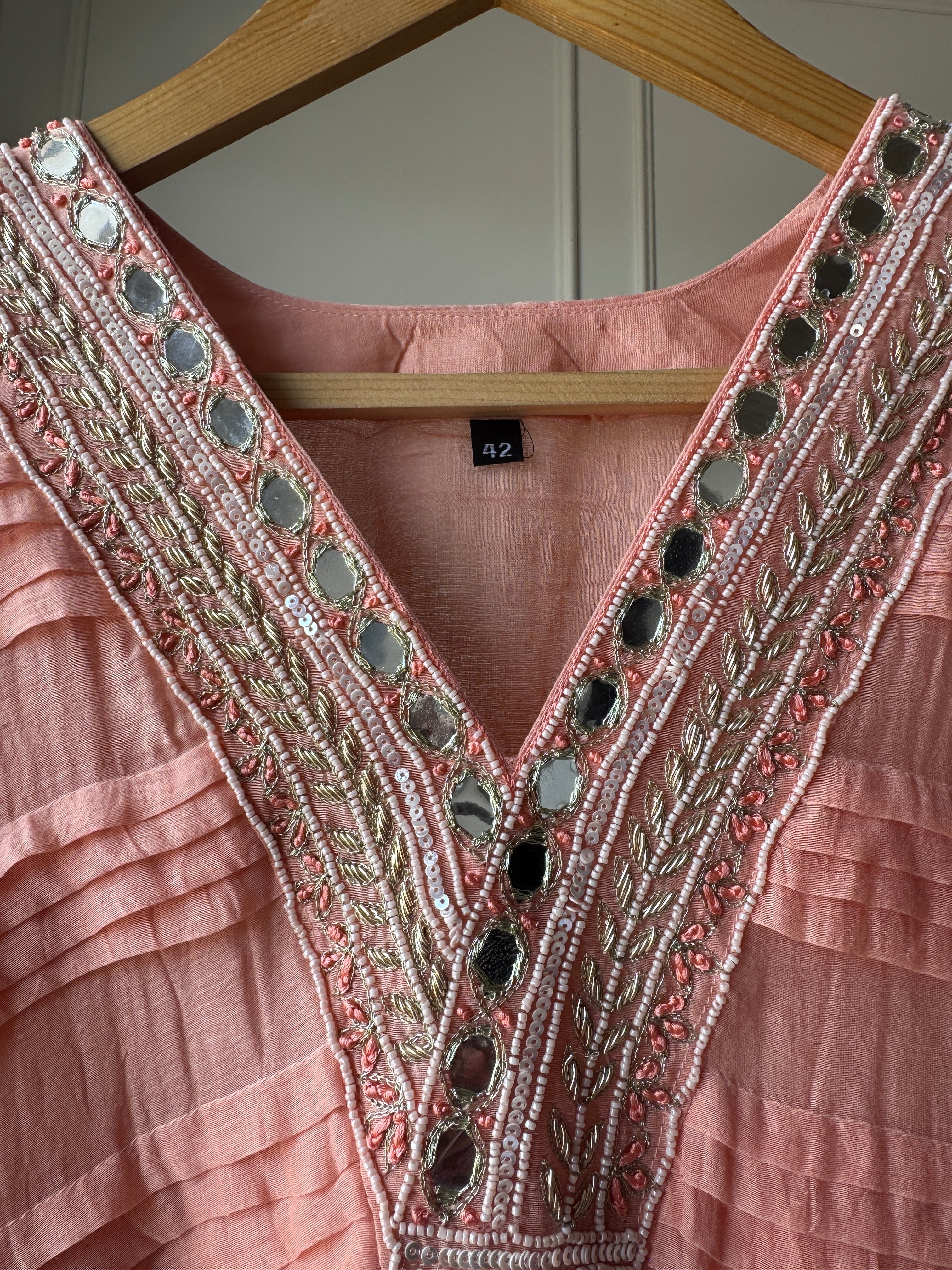 Dua Mul Chanderi Aline Dress (Make to Order)