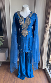 Swara Handwork Dress- Blue