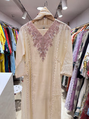 Handwork Dress- White