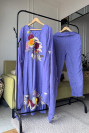 Janvi Embroided Dress- Lilac