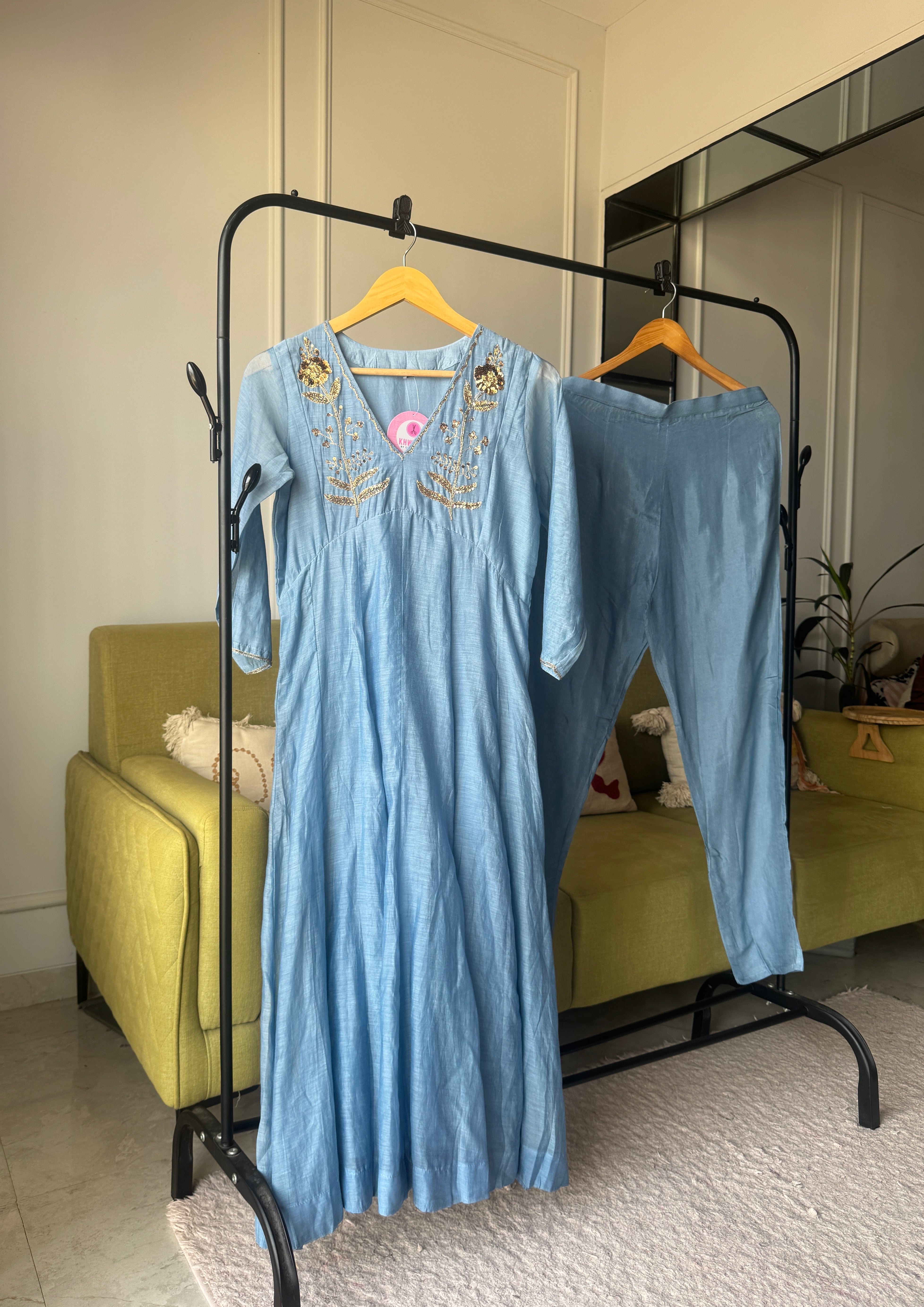 Tanvi Mul Chanderi Handwork Dress