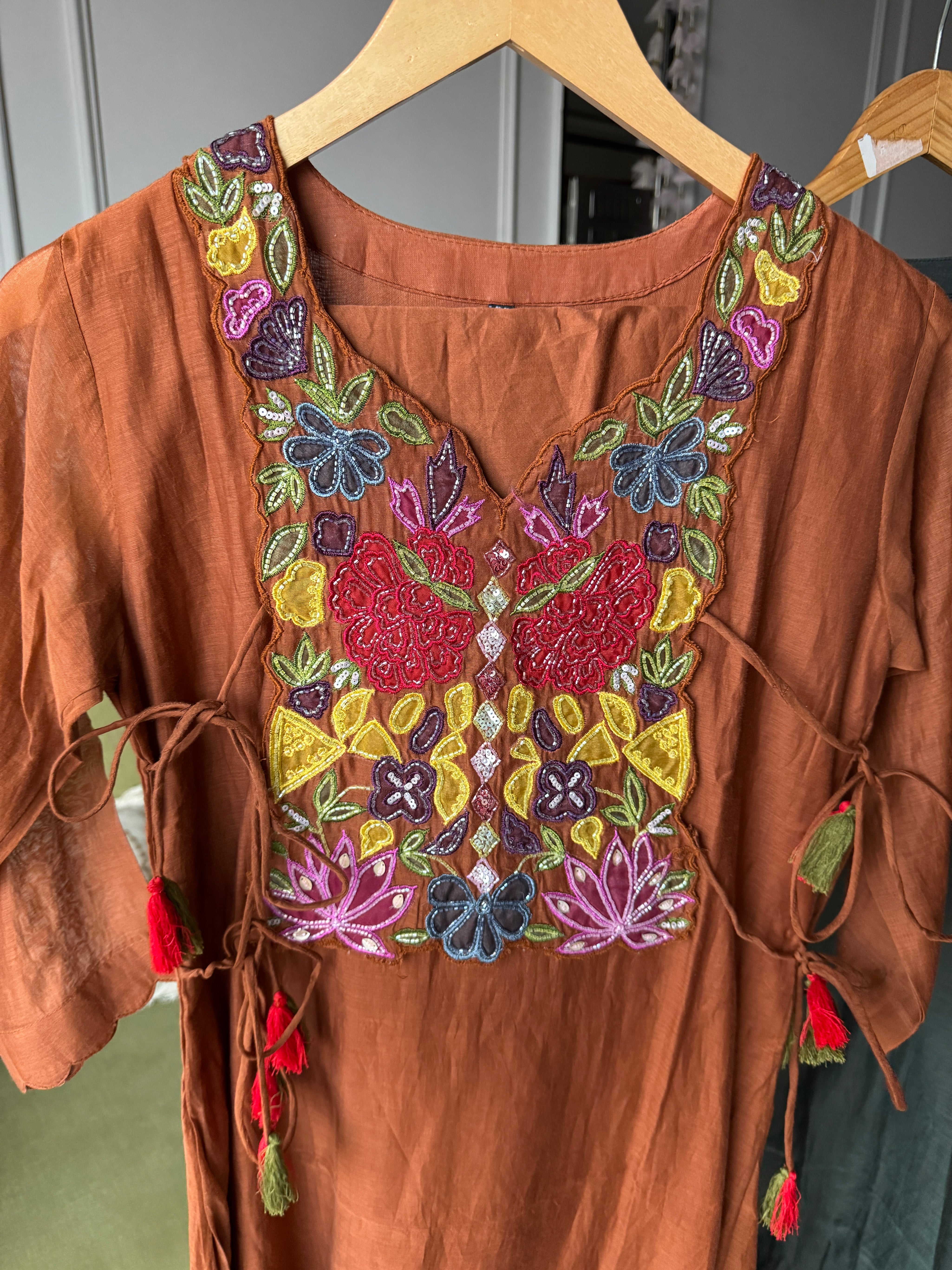 Alia Mul Chanderi Embroided Dress