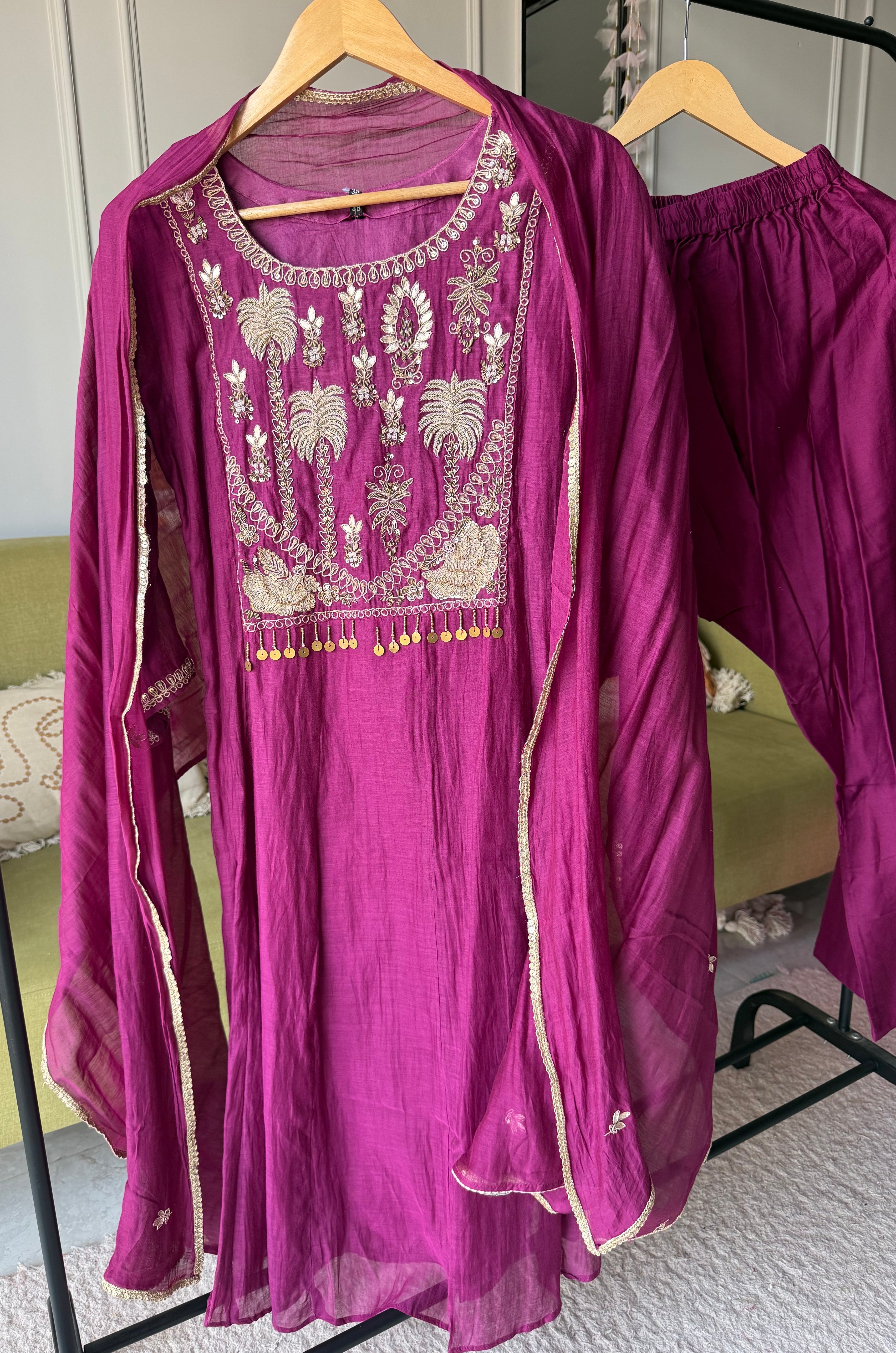 Pratima Mul Chanderi Handwork Dress