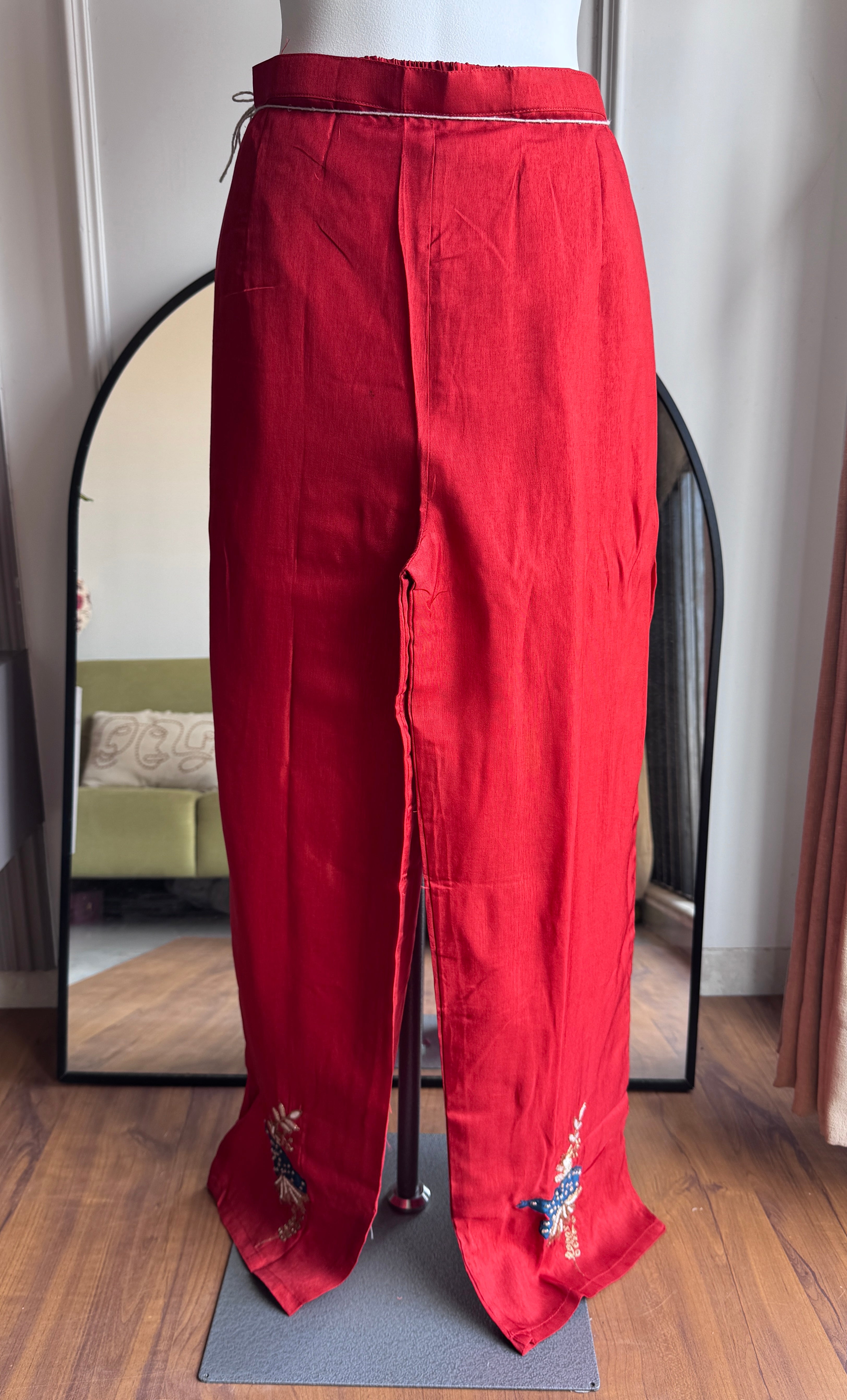 Kanak Multi Colour Handwork Dress- Rust