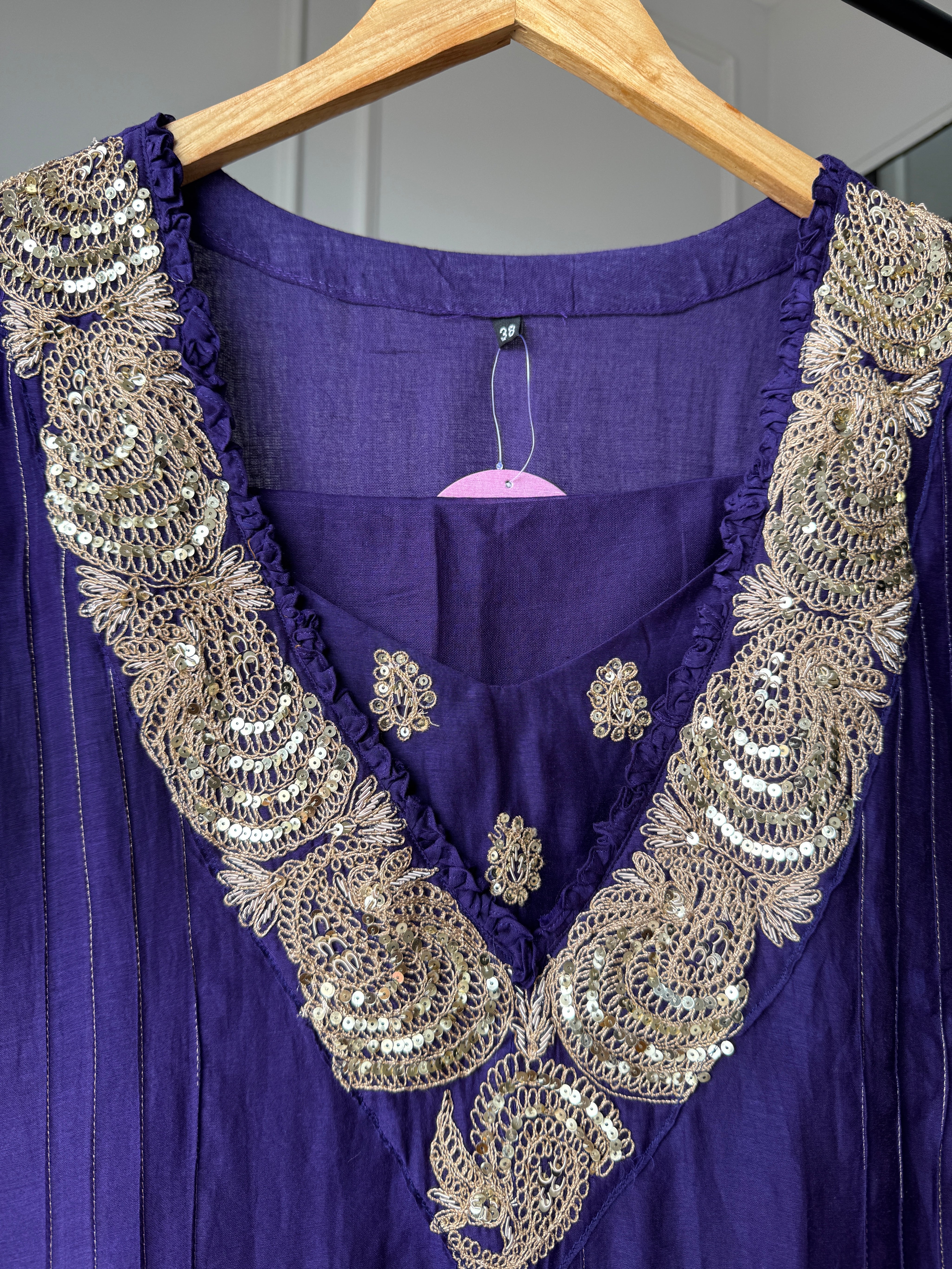 Jasmine Bustier Plus Kurti And Pants Set(Make to Order 10 days)