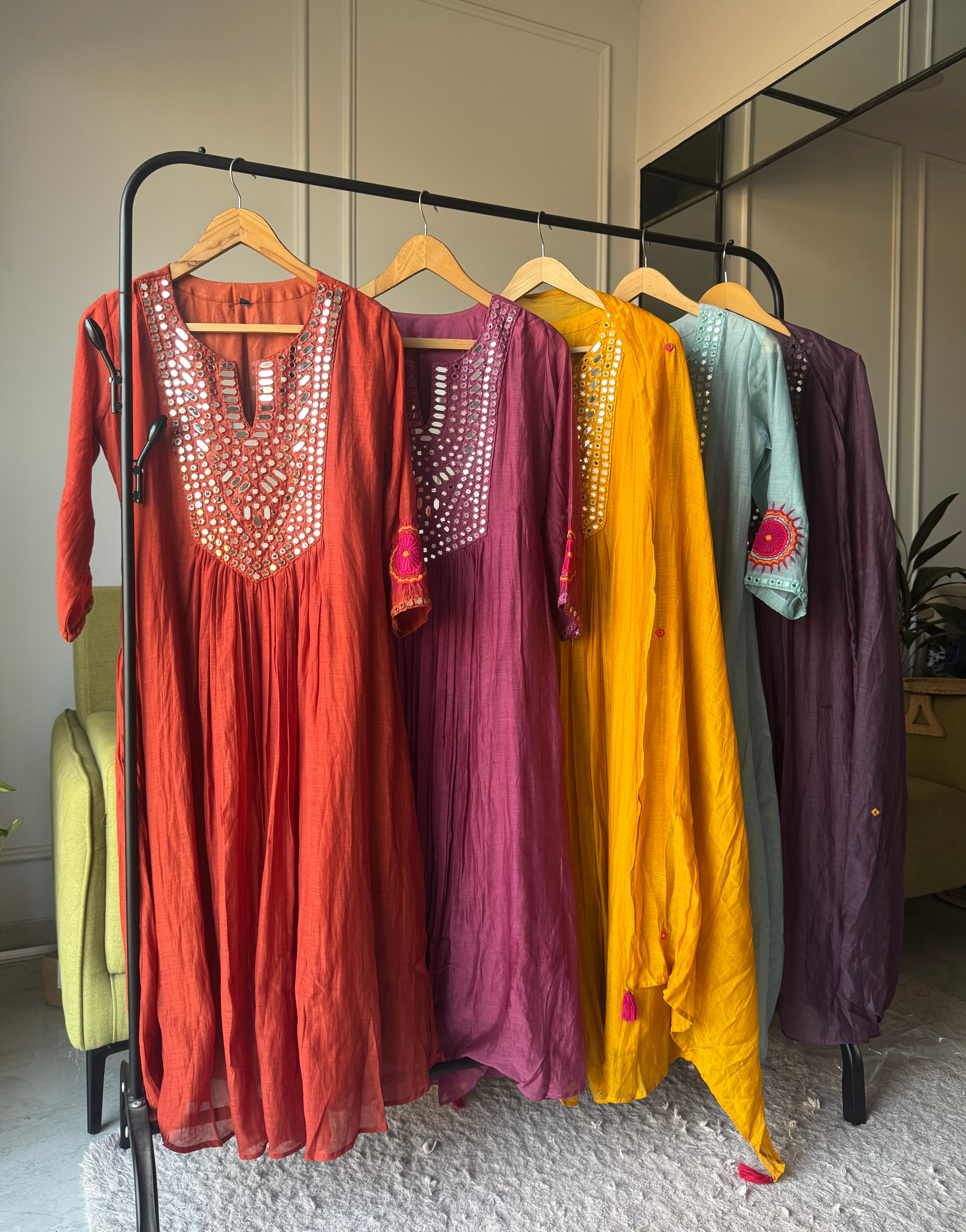 Naina Embroidery mirror work dress