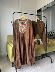 Aarohi Mul Chanderi Embroided Dress