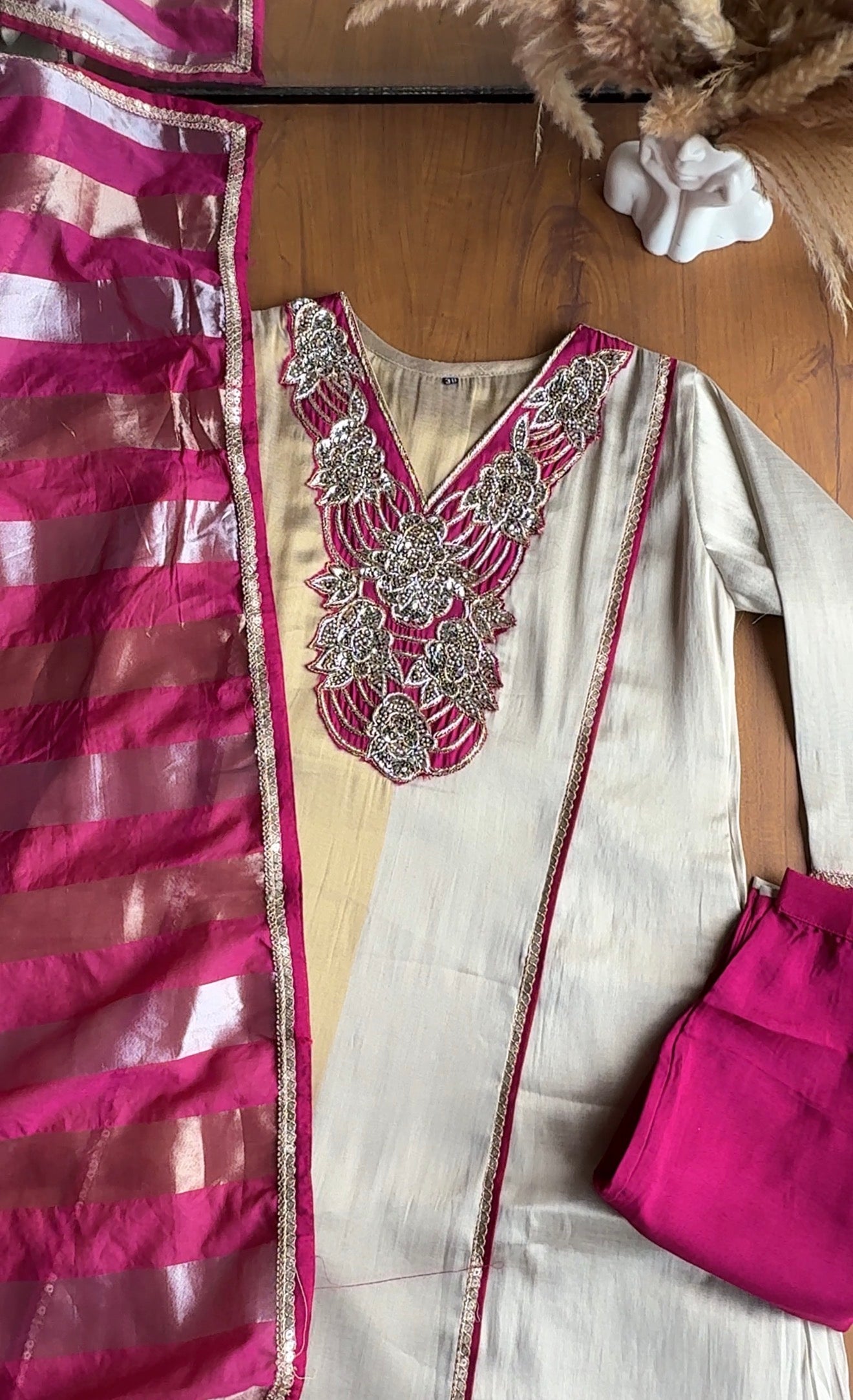 Moksha Handzardoshi Work Dress- Pink