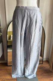 Hrida Katha Work Mul Chanderi Dress- Grey (Make to Order)