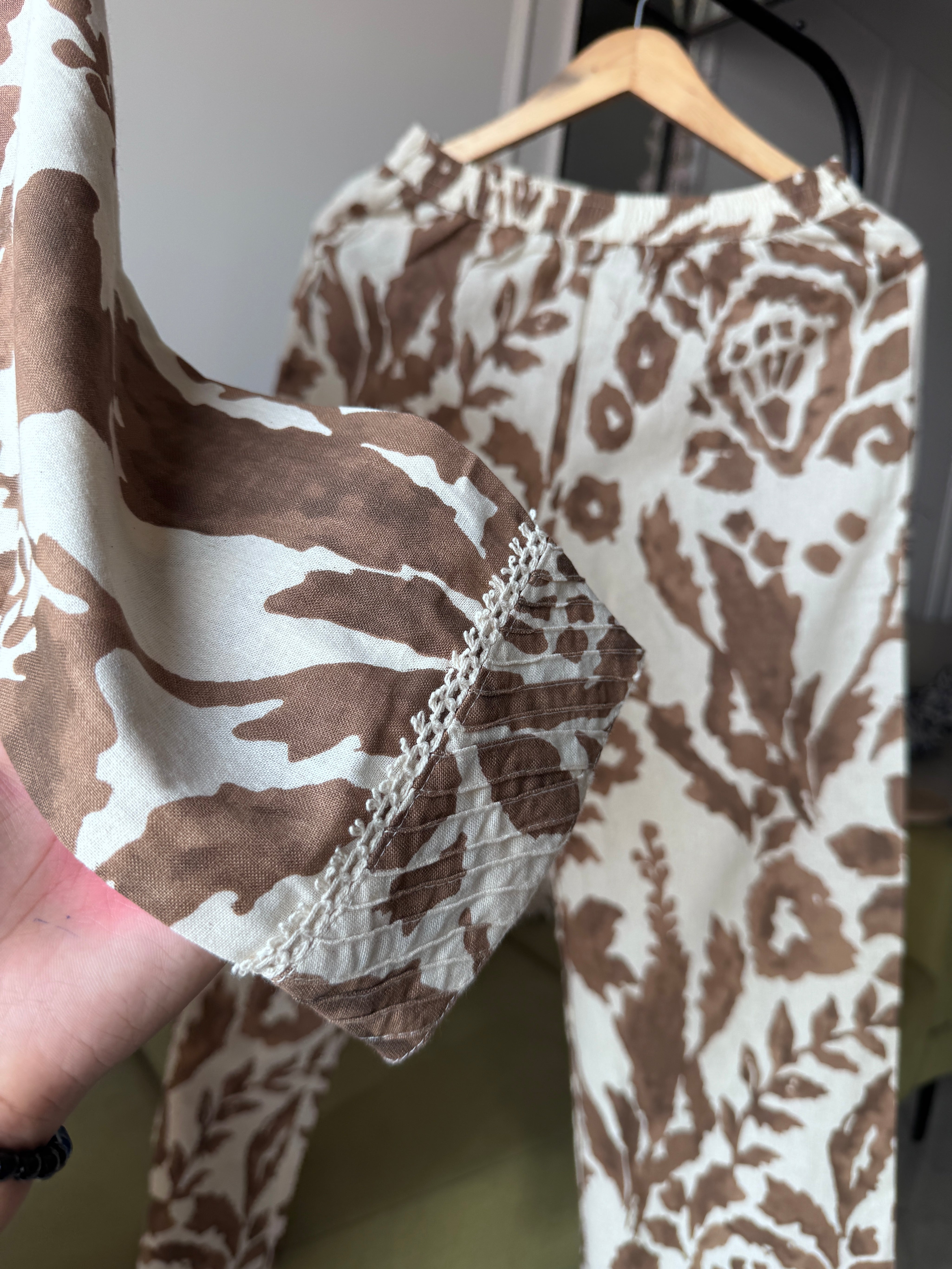 Mahi Cotton Flex Coord Set - Brown