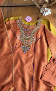 Sanjana Handwzardoshi Dress- Rust