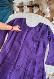 Riya Cotton With Kota Doriya Dupatta - Purple