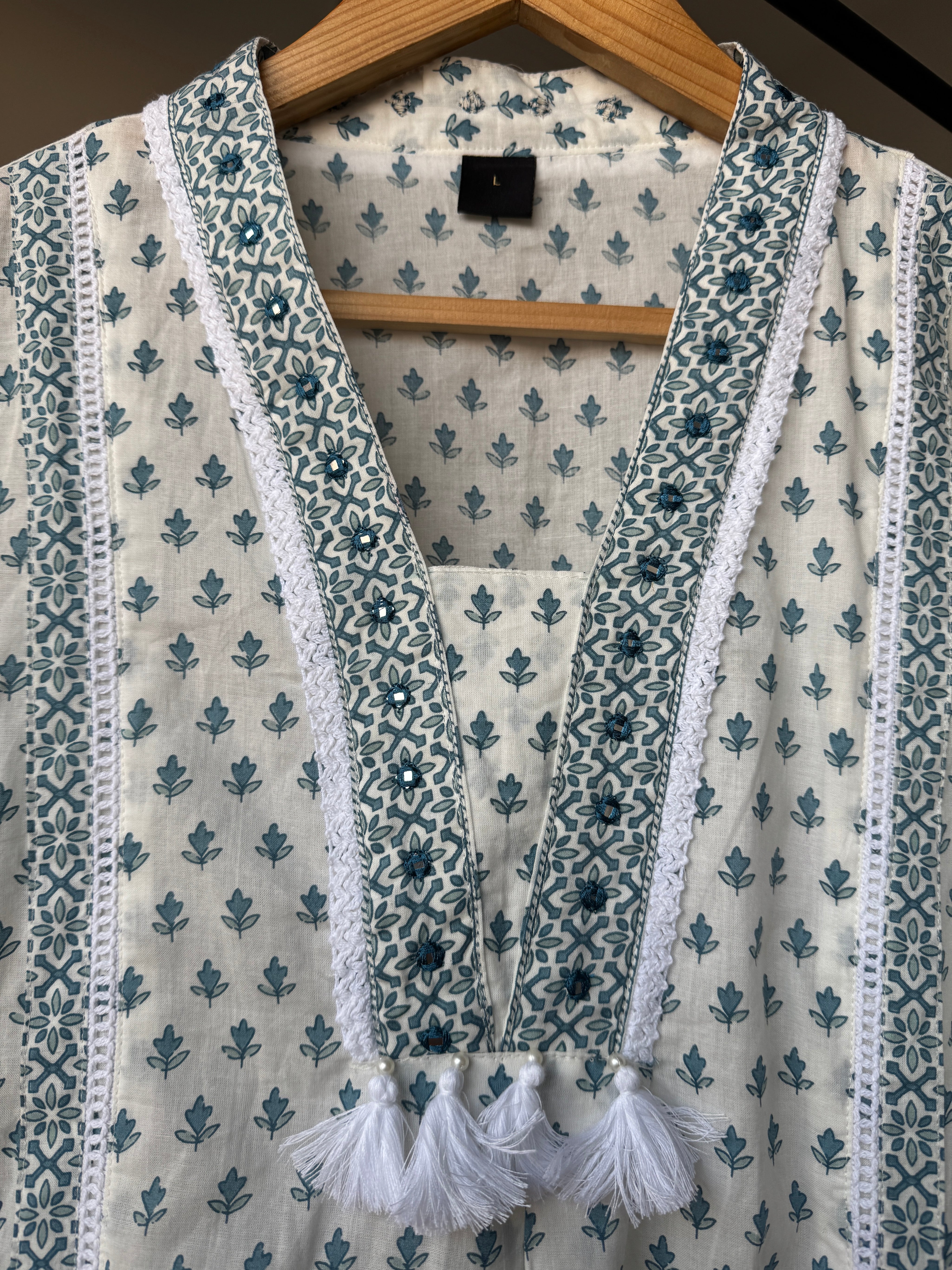 Pihu Bell Sleeves Print Cotton Dress