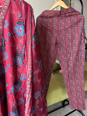 Printed suit set- Red