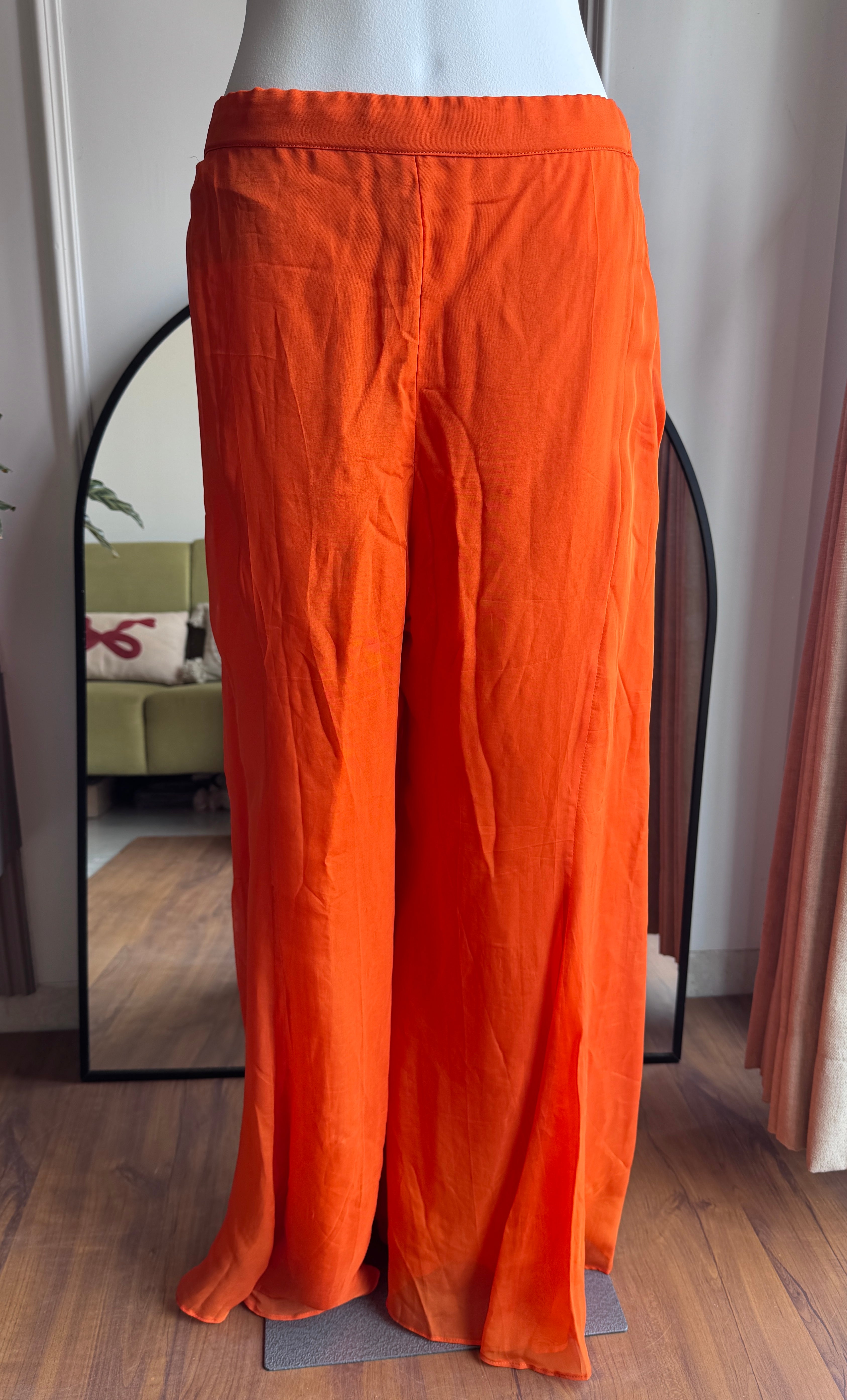 Tina Handwork Dress- Rust