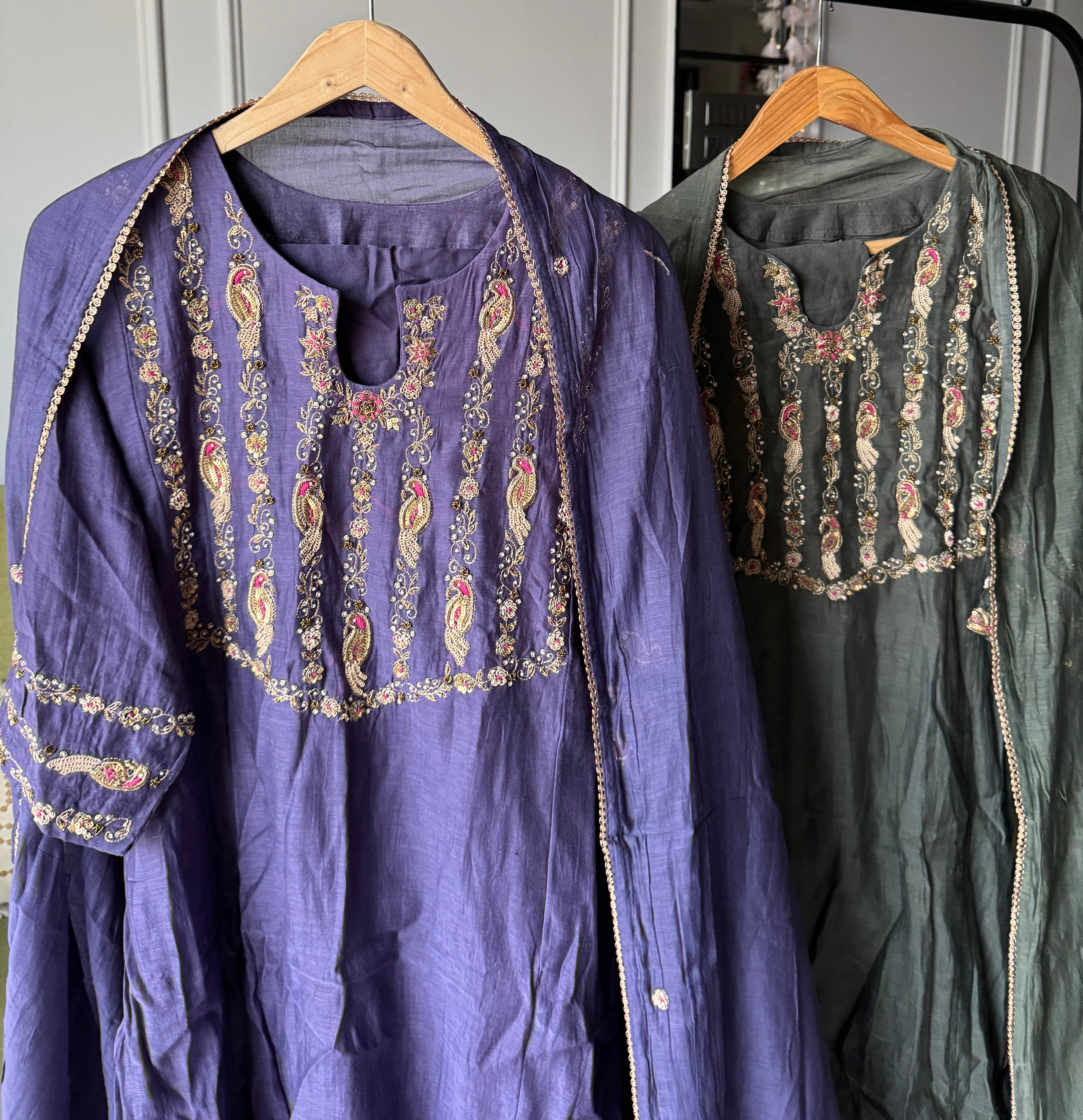 Vartika Mul Chanderi Handwork Dress