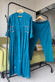 Tani Embroided Dress- Blue