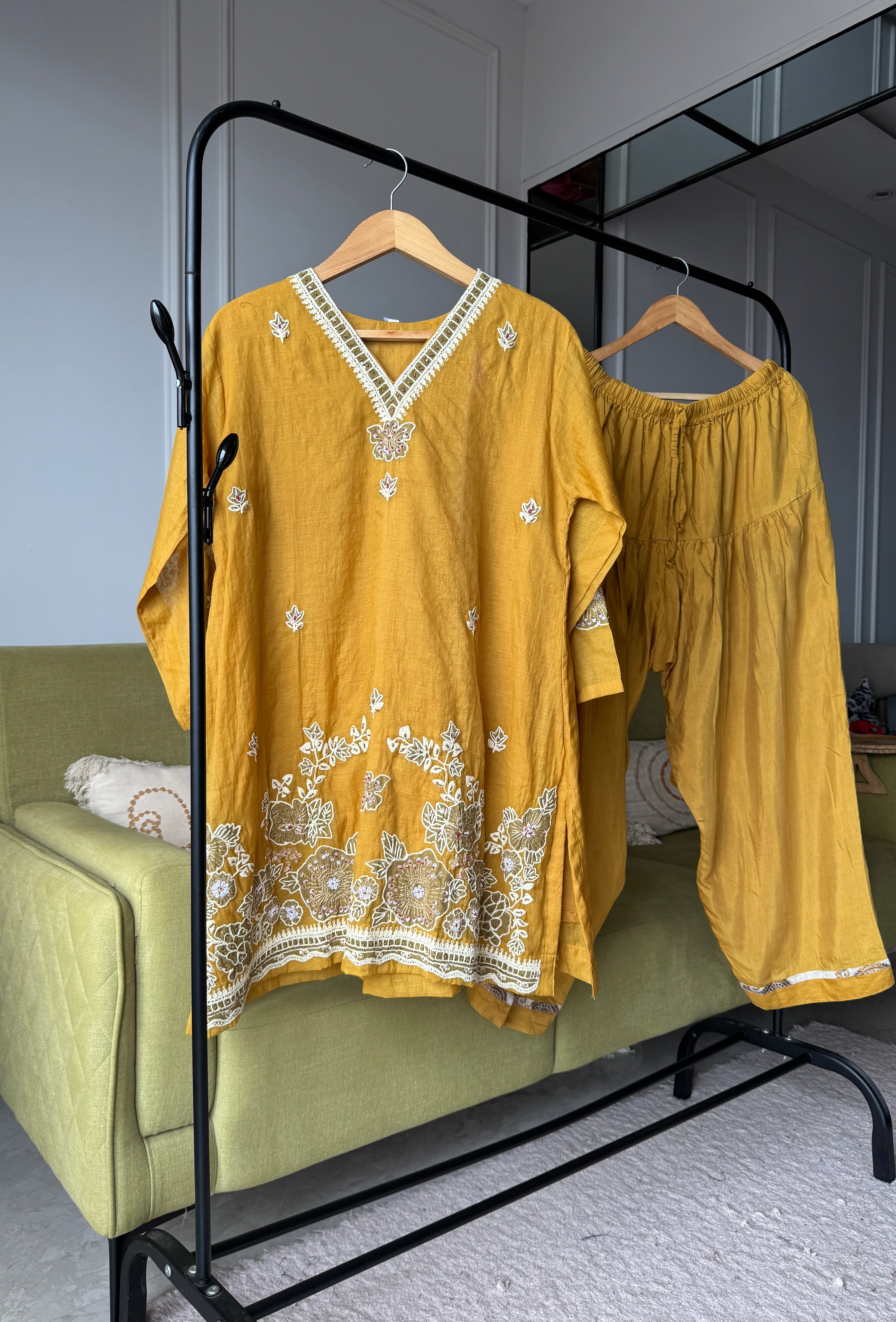 Swati Mul Chanderi Farshi Pants Dress