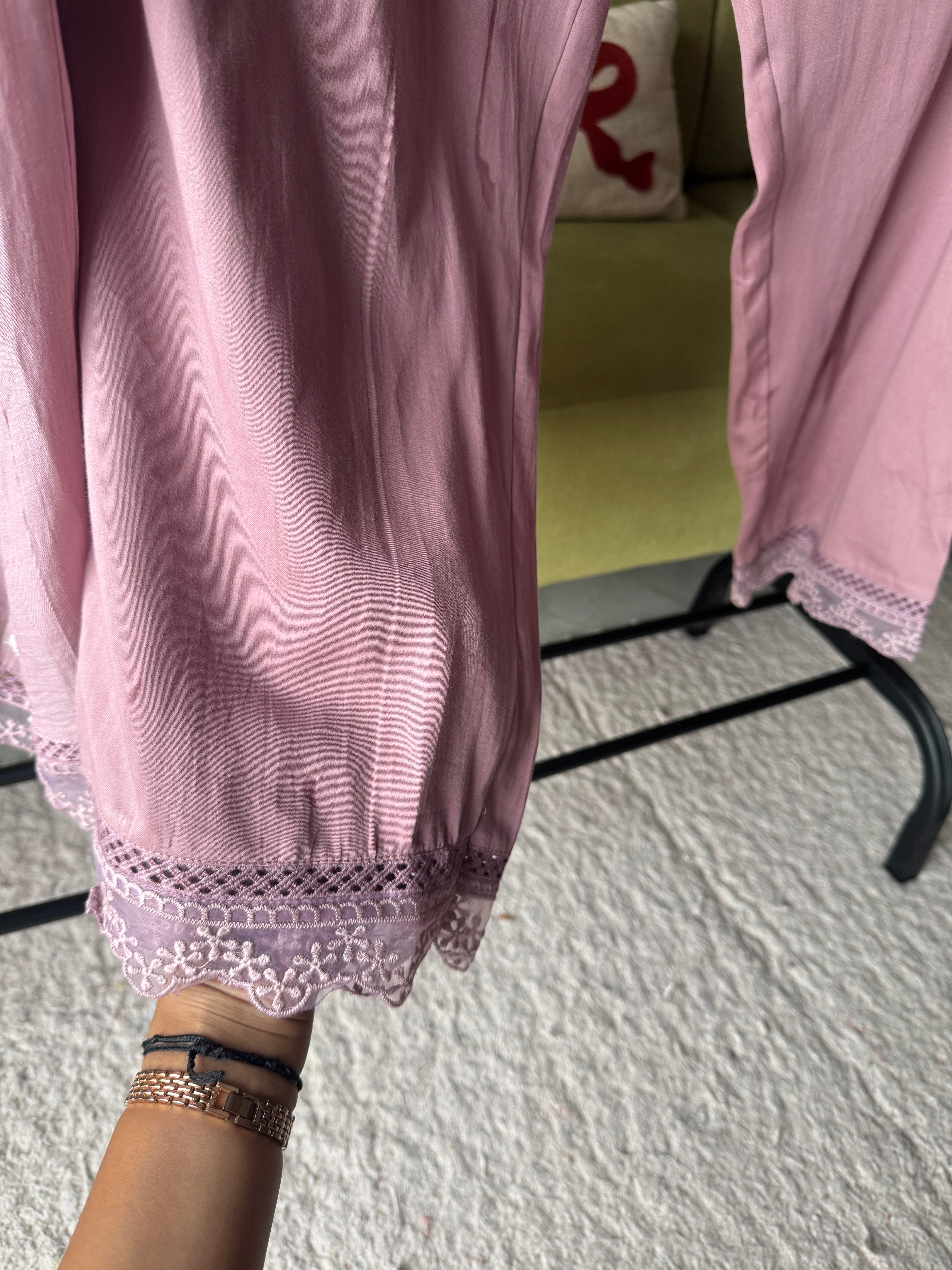 Ayushi Mul Chanderi  Embroided Coord Set