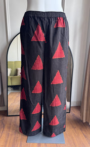 Aachal Print Cotton Dress- Black