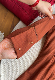 Anjali Kota Doriya Dress-Brown