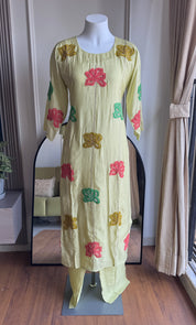 Jasmine Embroided Dress- Dusty Yellow