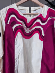 Tina Viscose Chanderi Cooord Set-White