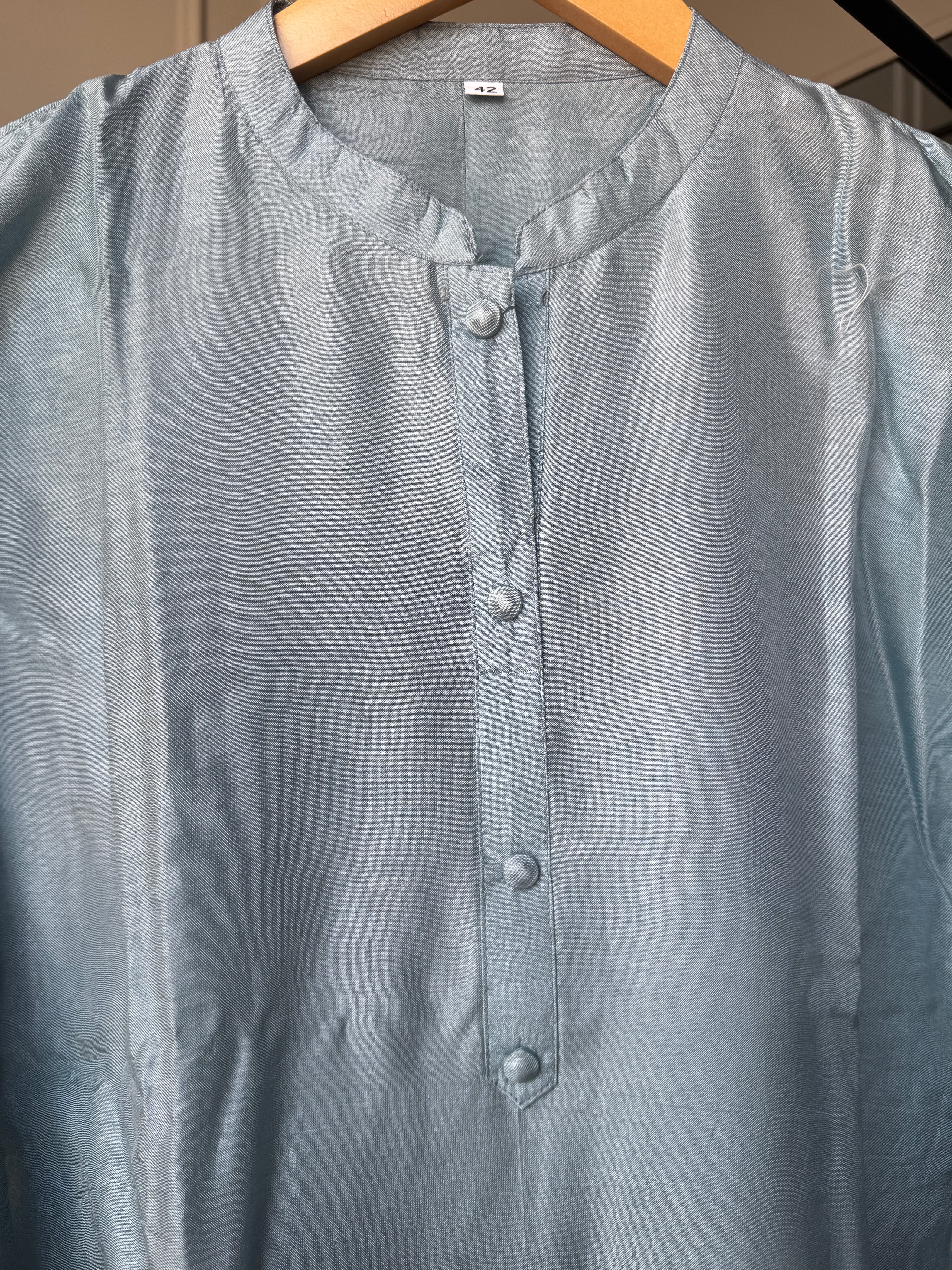 Lili Embroided Work Dress- Sky Blue