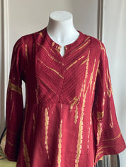 Gita Cotton Coord Set- Maroon