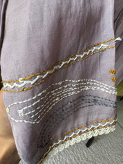 Molina Embroided Dress- Grey