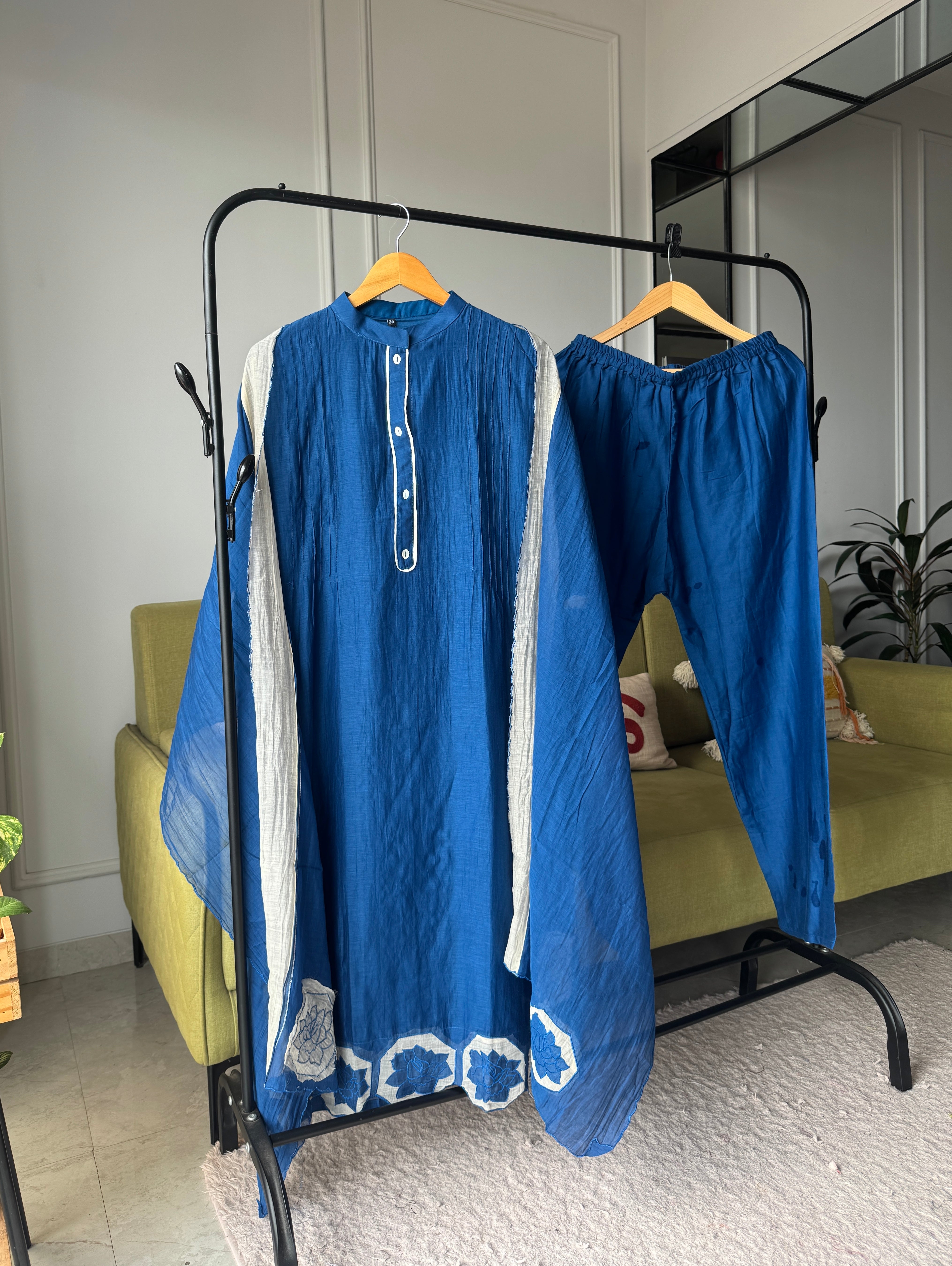 Sili Cut Work Mul Chanderi Dress