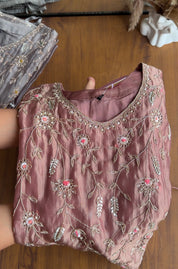 Vidhi Short Kurta And Palazzo Dress- Peach 🍑