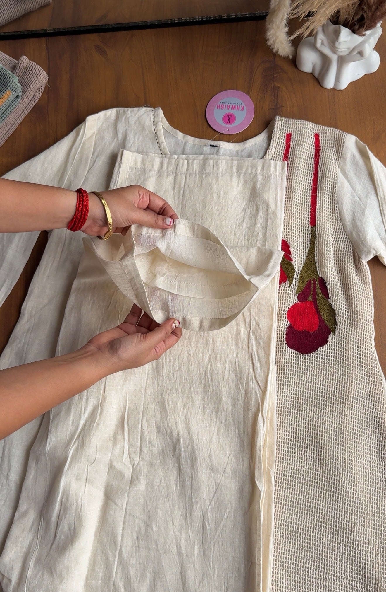 Nehal Mul Cotton Coords - White