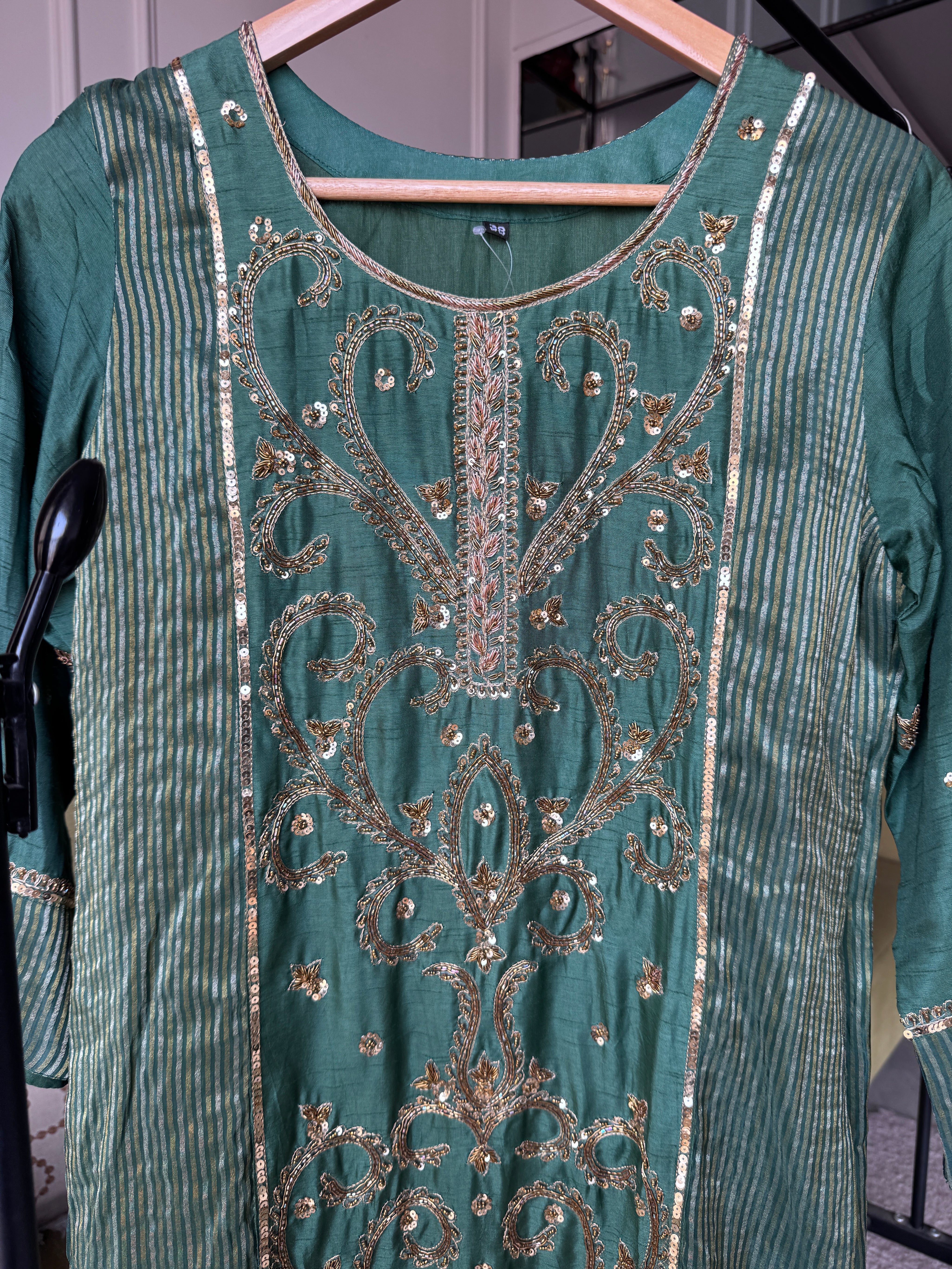 Haritha Handwork Dress- Green