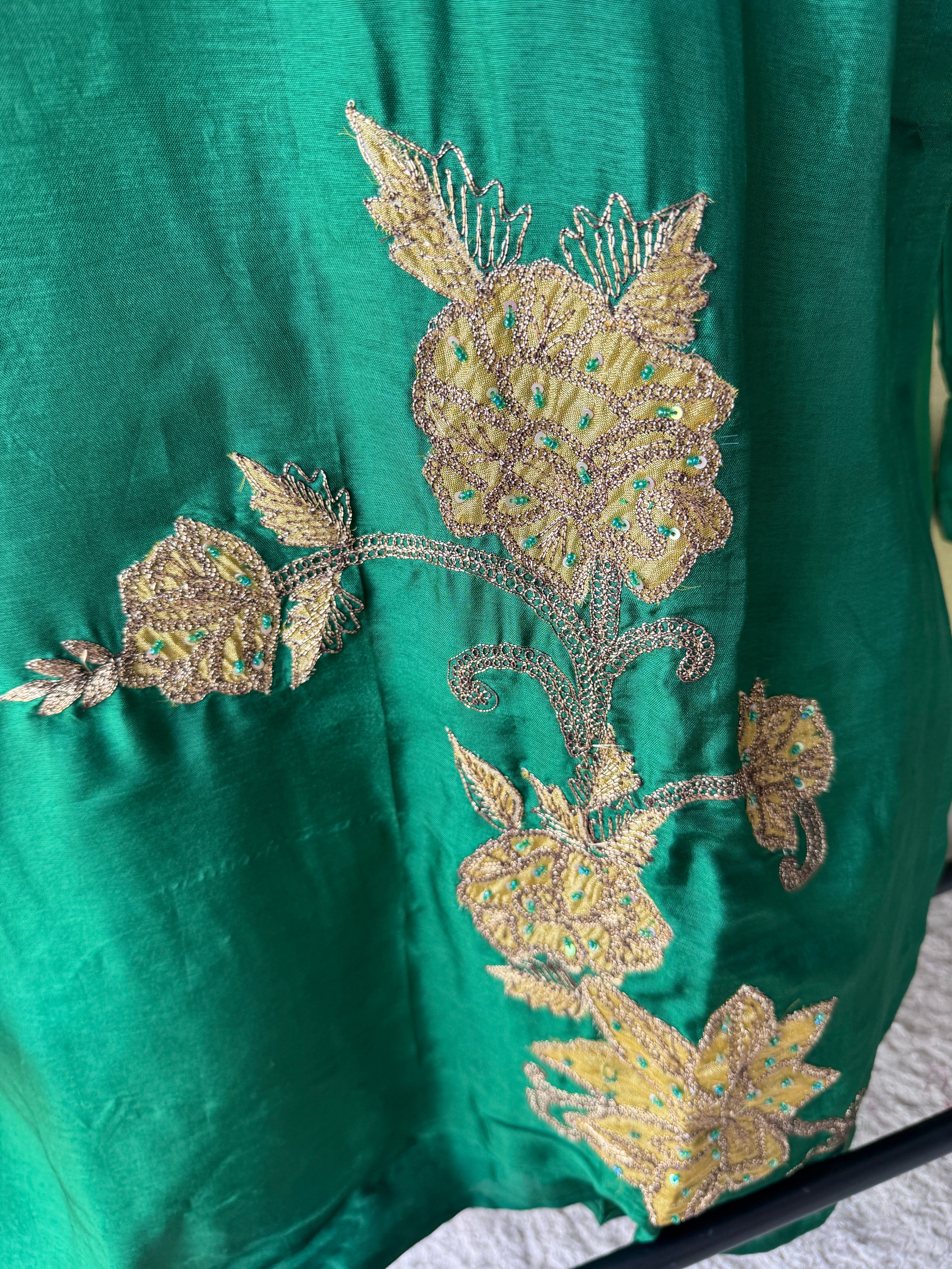 Hetal Handwork Dress- Green